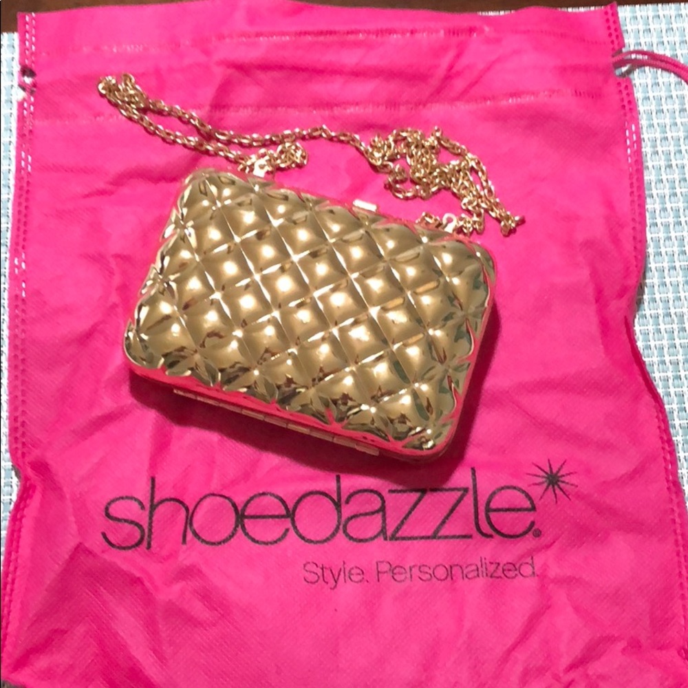 Gold Clutch/Crossbody Bag